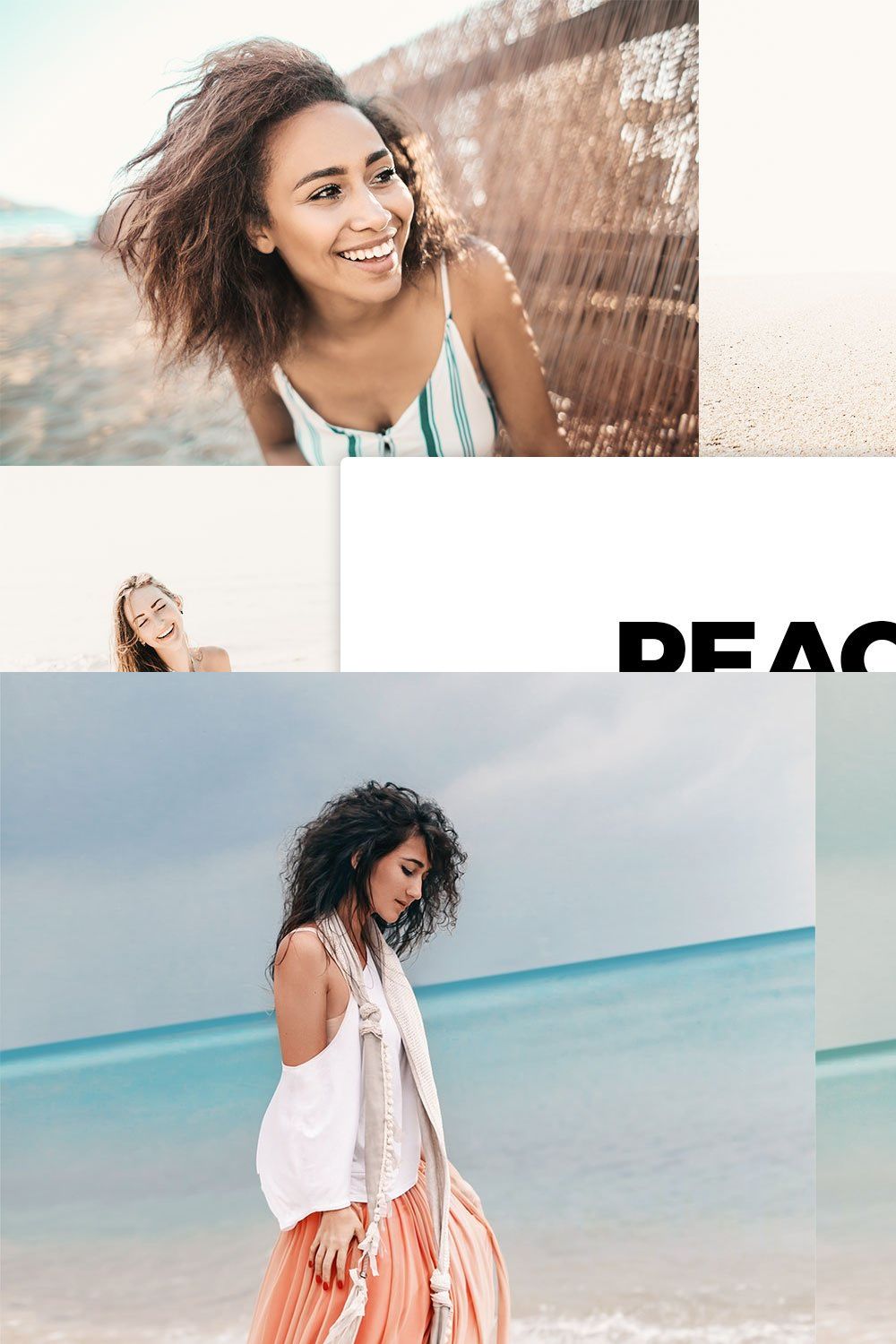 20 Peachy Beach Lightroom Presets pinterest preview image.