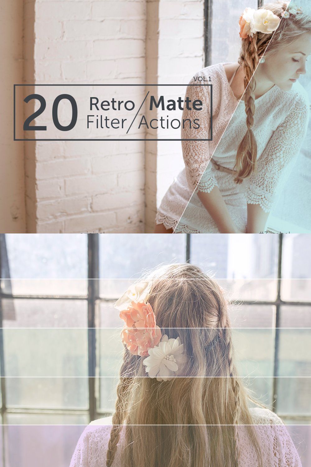 20 Retro Matte Filters pinterest preview image.