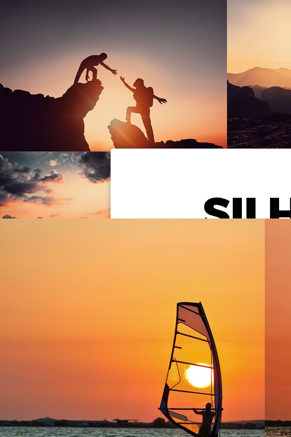 20 Silhouette Lightroom Presets LUTs pinterest preview image.