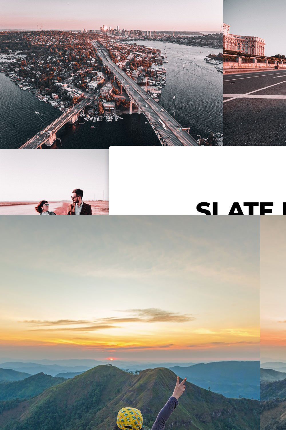 20  Slate Blue and Red LR Presets pinterest preview image.
