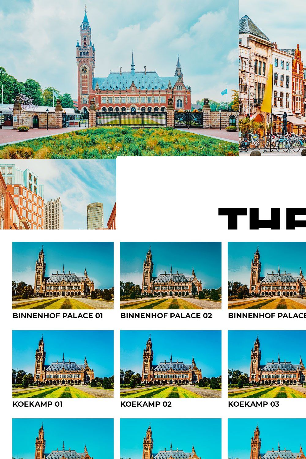 20 The Hague Lightroom Presets LUTs pinterest preview image.