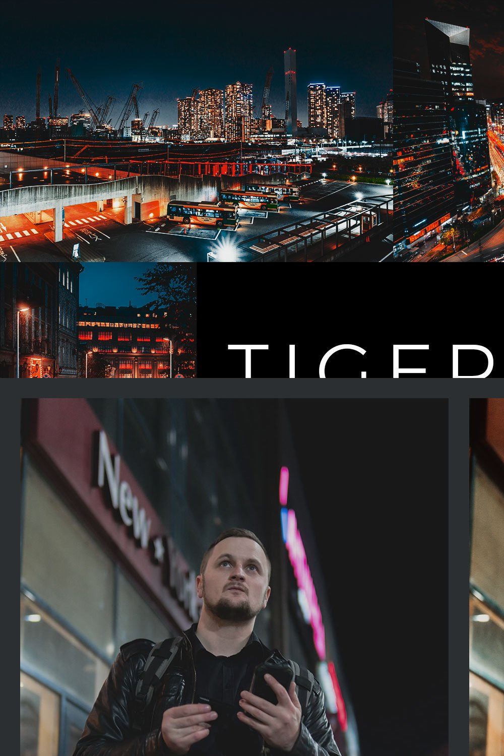 20  Tiger Orange LR Presets pinterest preview image.