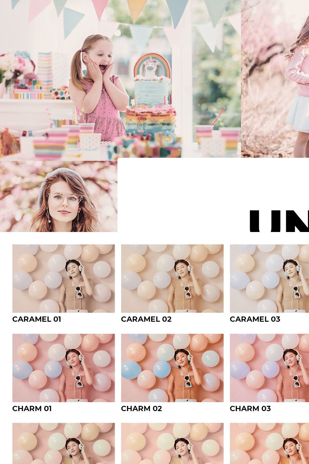 20 Unicorn Lightroom Presets & LUTs pinterest preview image.