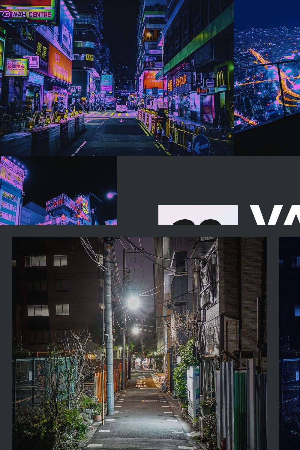 20 Vaporwave Lightroom Presets LUTs pinterest preview image.