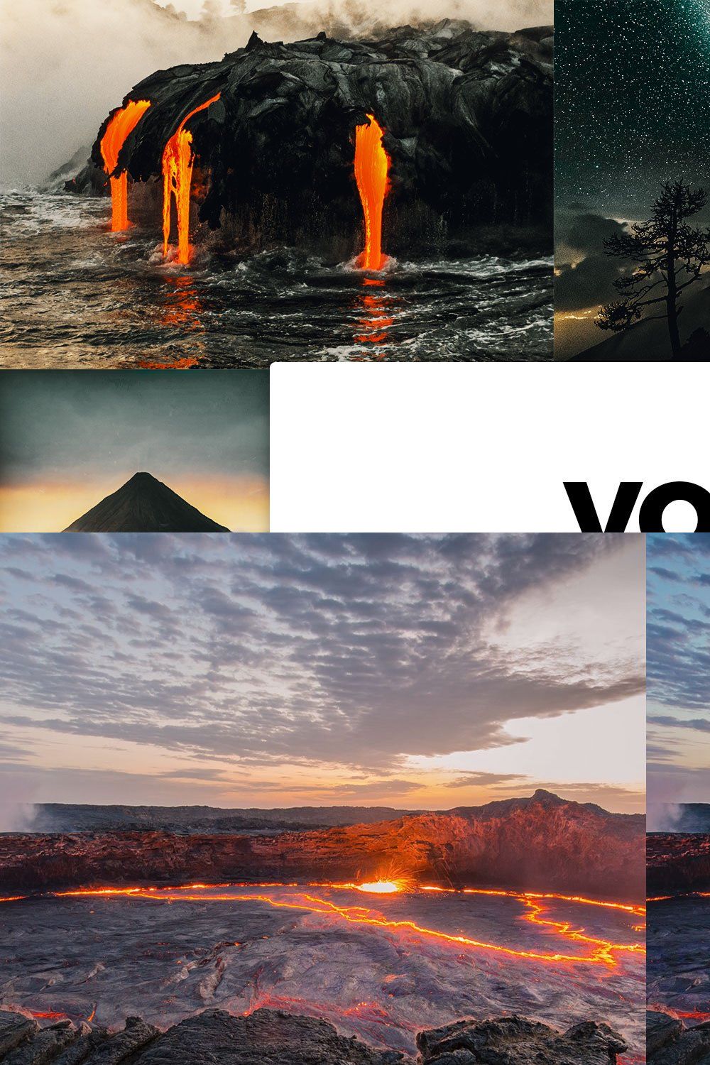 20 Volcano Lightroom Presets & LUTs pinterest preview image.