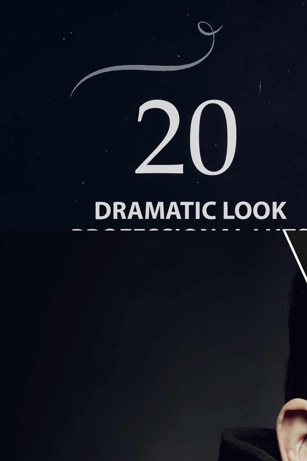 21 Dramatic Look LUTs Pack pinterest preview image.