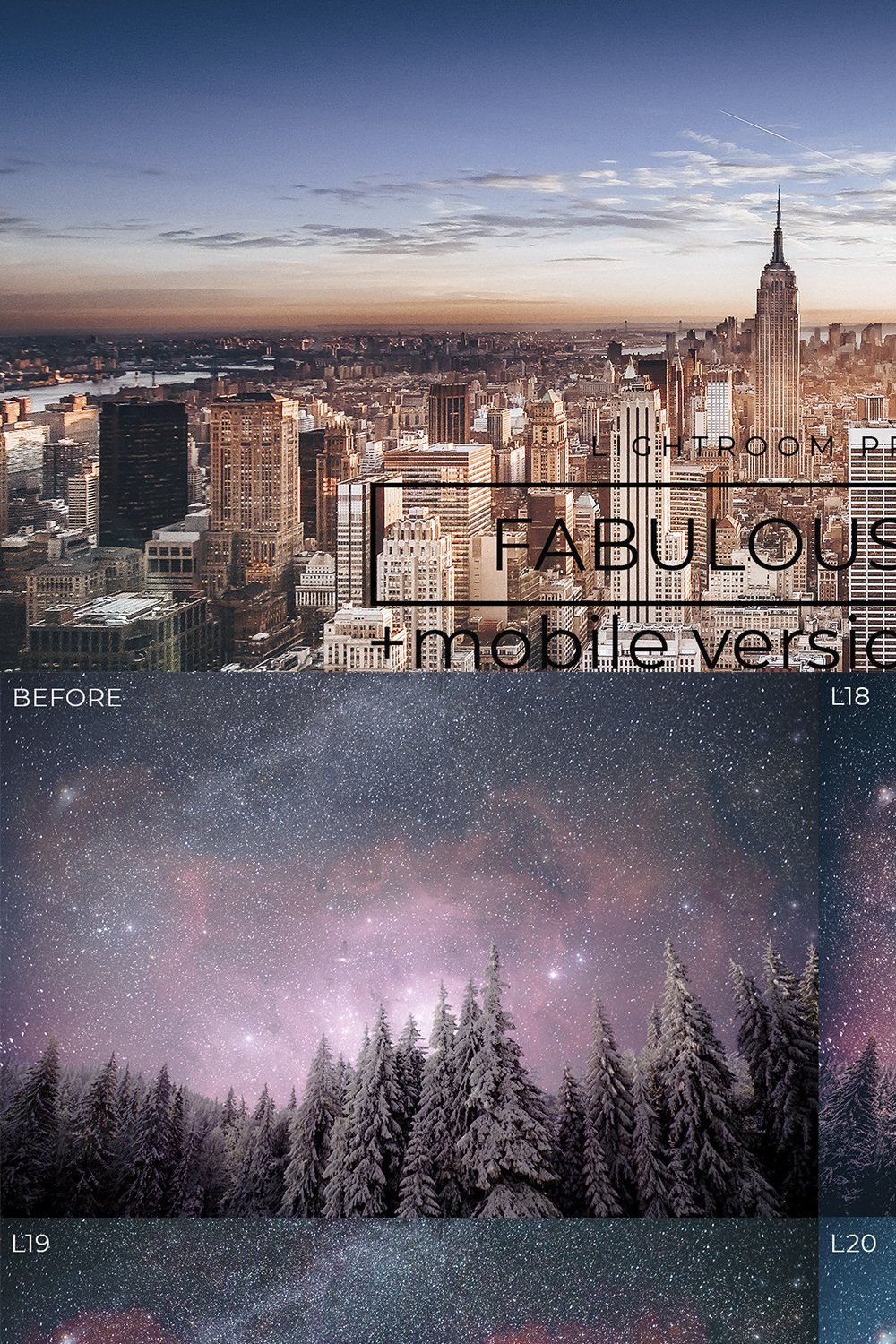 22 Fabulous View LR Presets pinterest preview image.