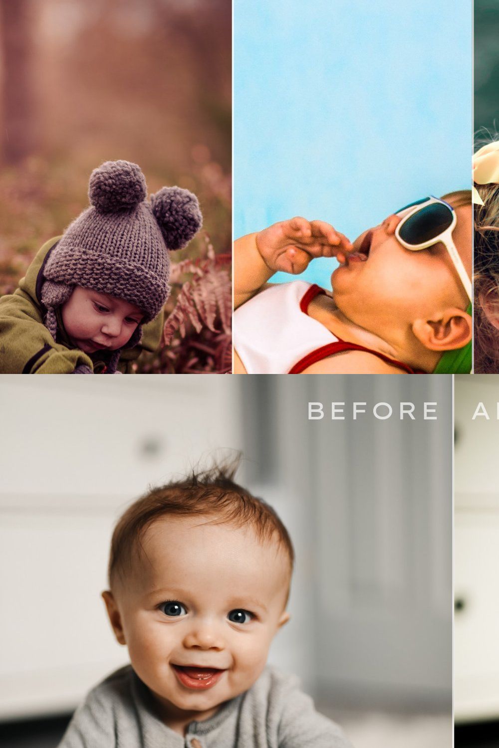 232 Baby Lightroom Presets Bundle pinterest preview image.