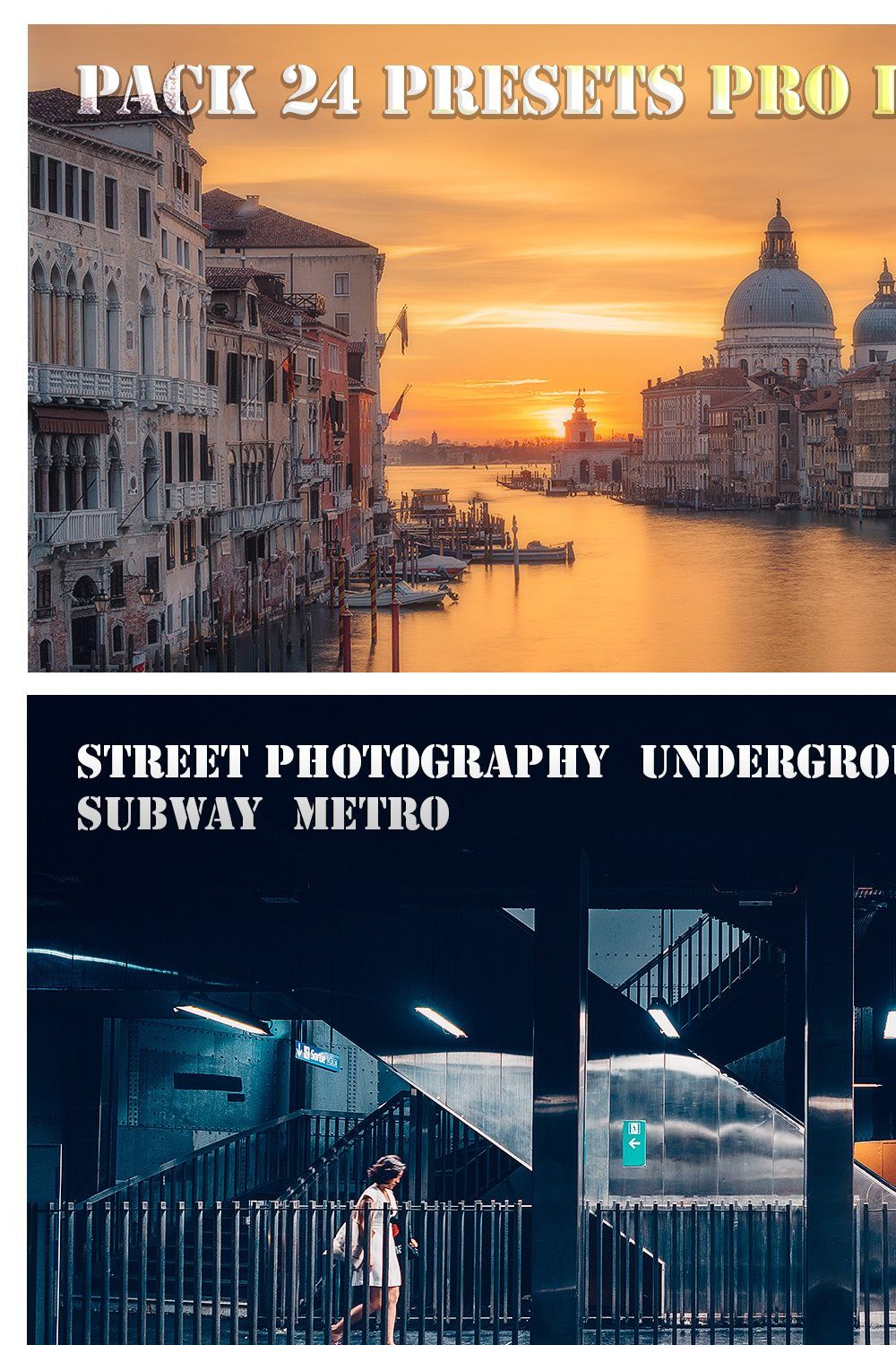 24 PROFESSIONAL Lightroom Presets pinterest preview image.