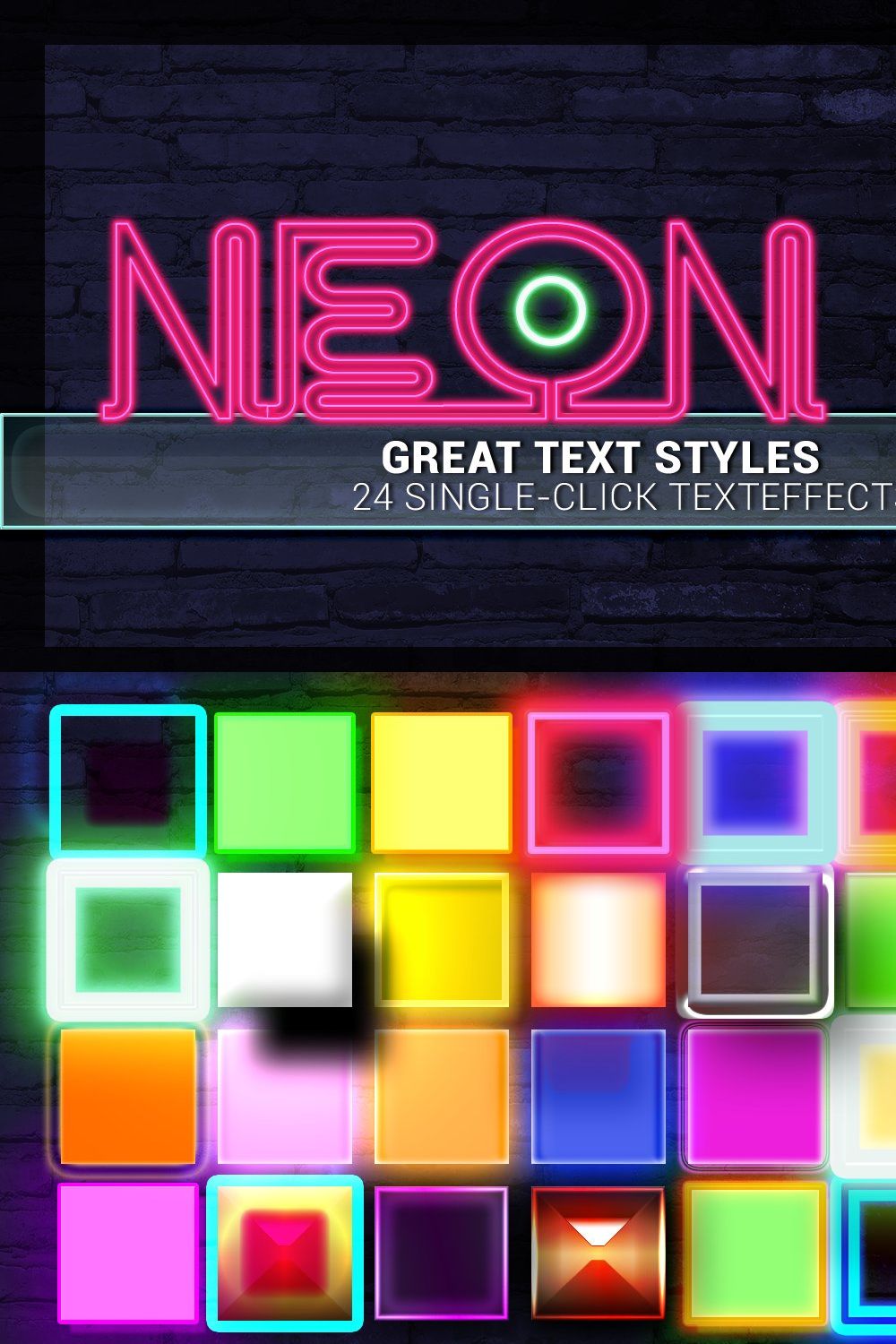 24 Styles - Neon Collection pinterest preview image.