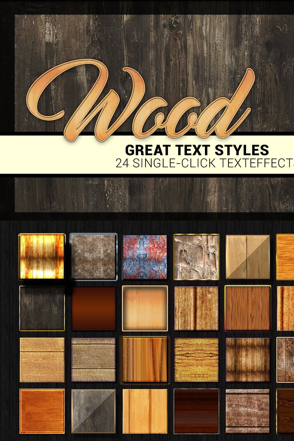 24 Styles - Wood Collection pinterest preview image.