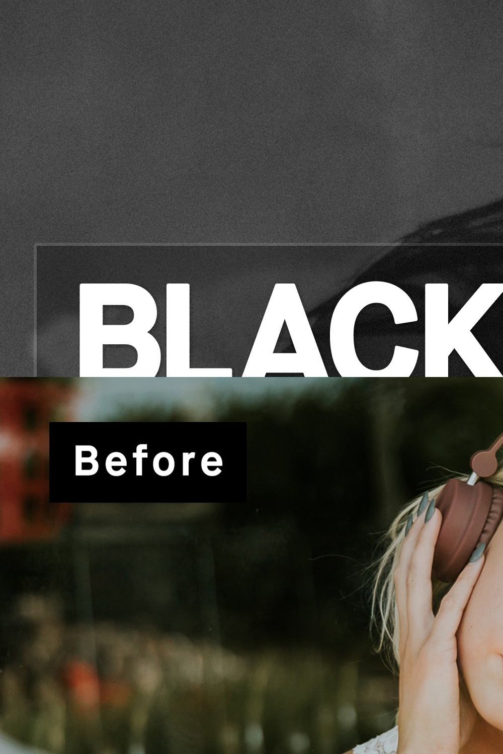 25 Black & White Lightroom Presets pinterest preview image.