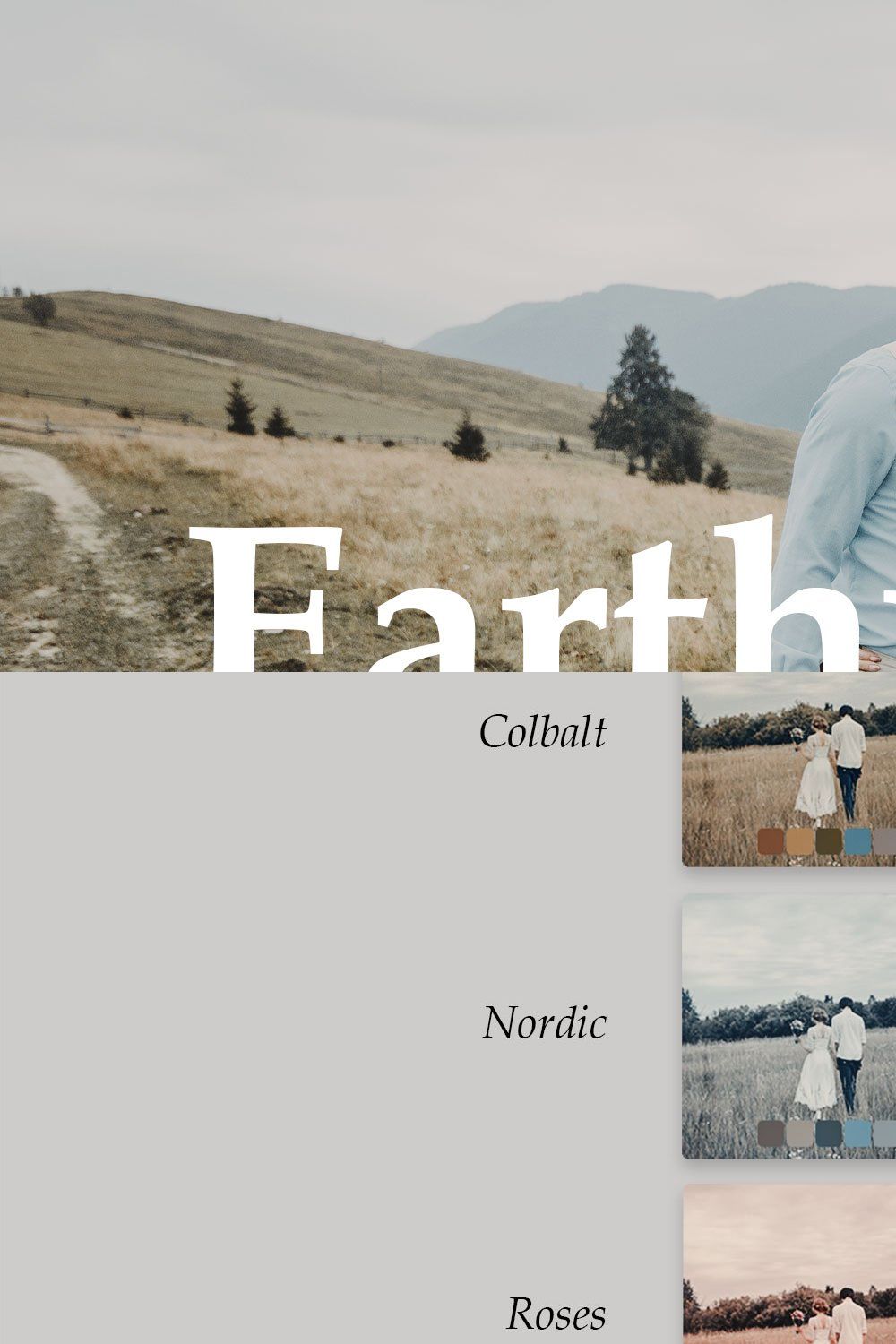 25 Earthy Tones Lightroom Presets pinterest preview image.