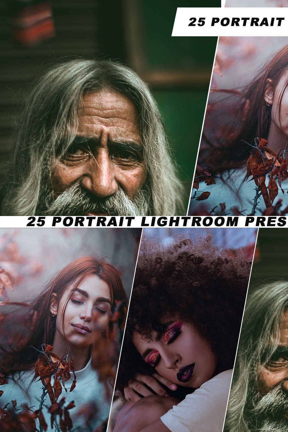 25 Portrait Lightroom Presets pinterest preview image.