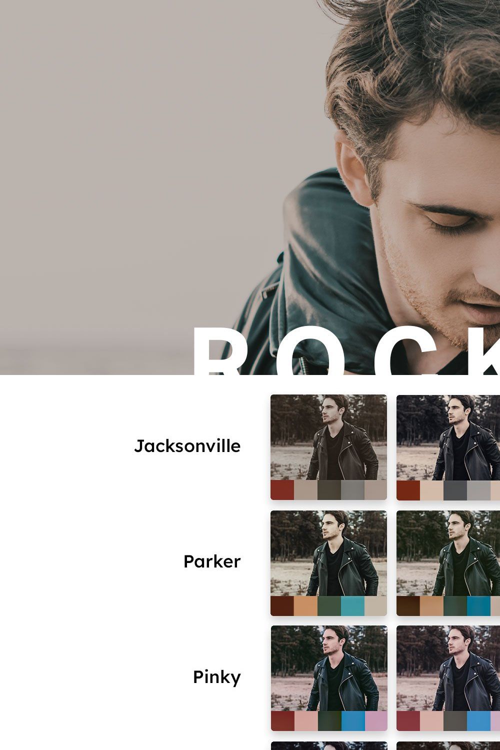 25 Rockabilly Lightroom Presets LUTs pinterest preview image.