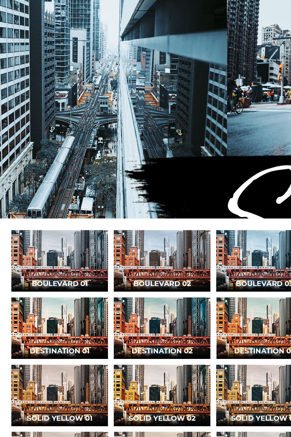 25 Street Lightroom Presets LUTs pinterest preview image.