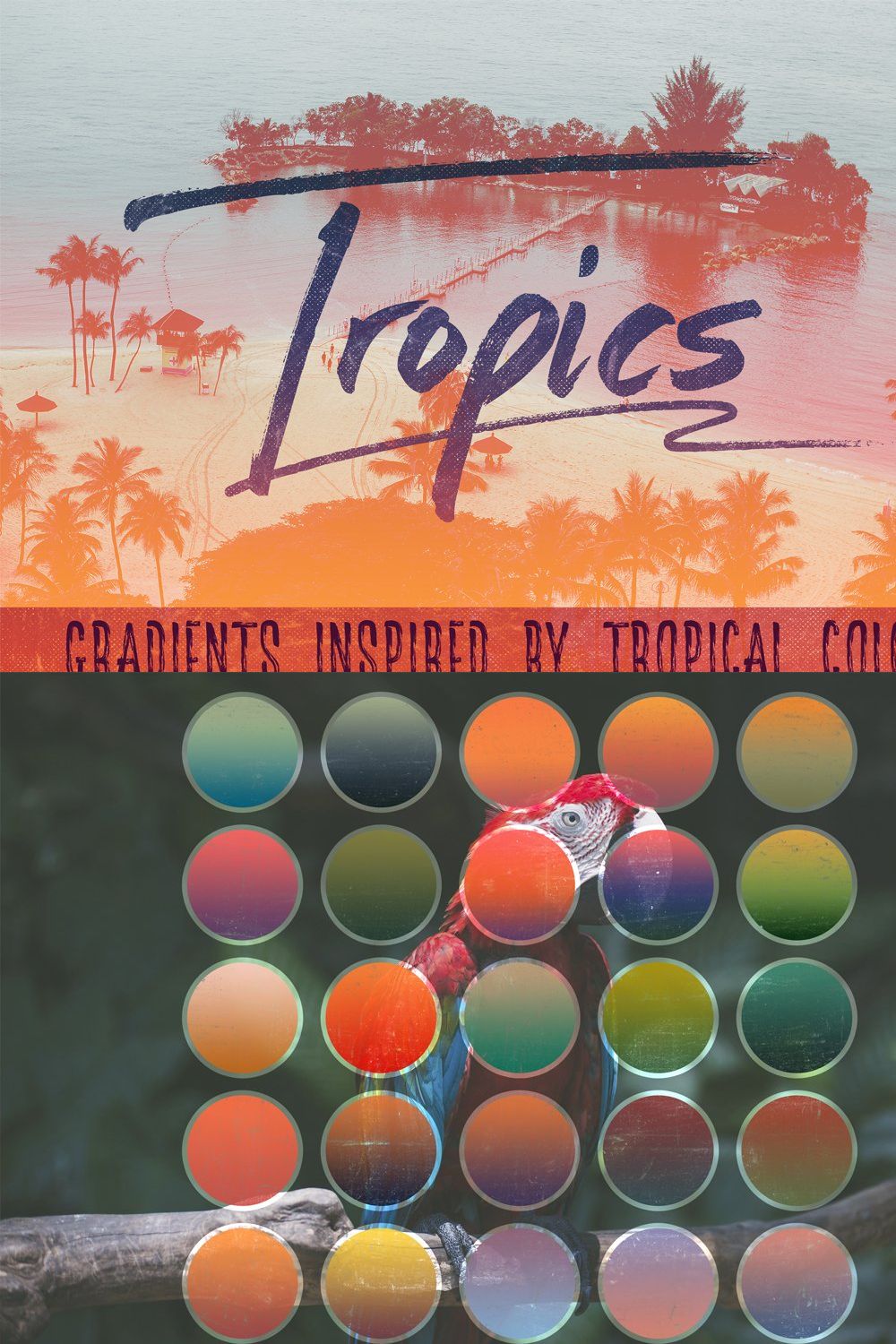 25 Tropical Gradients - Volume 01 pinterest preview image.
