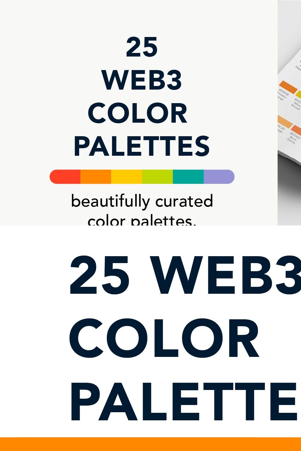25 Web3 Color Palettes pinterest preview image.