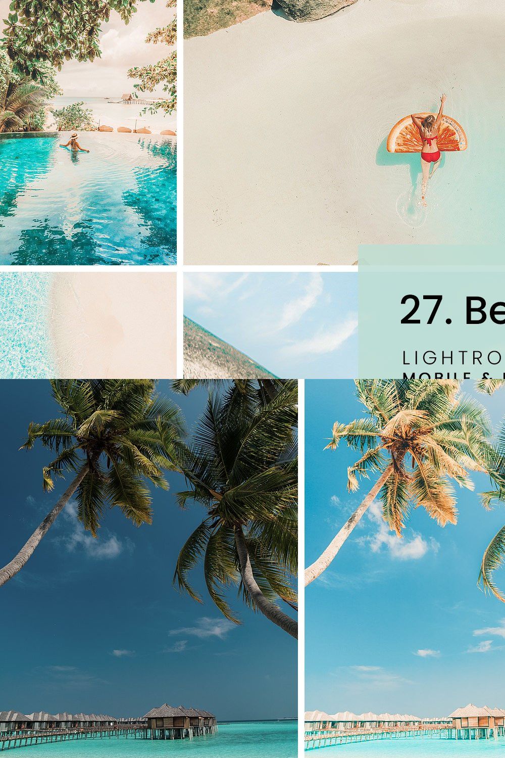 27. Beach Vacation Presets pinterest preview image.