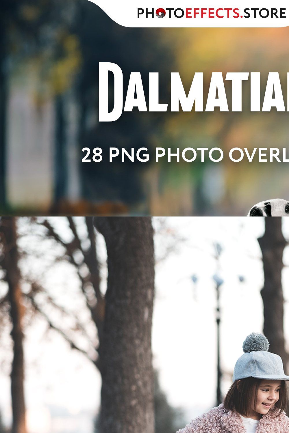 28 Dalmatian Photo Overlays pinterest preview image.