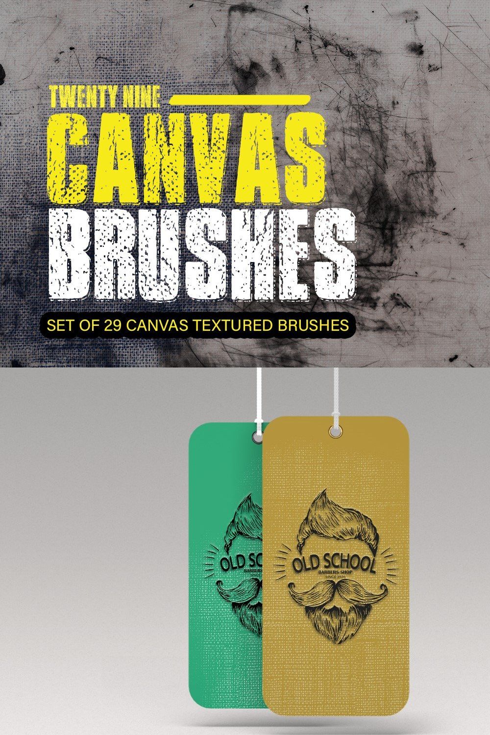 29 Canvas Photoshop Brushes pinterest preview image.