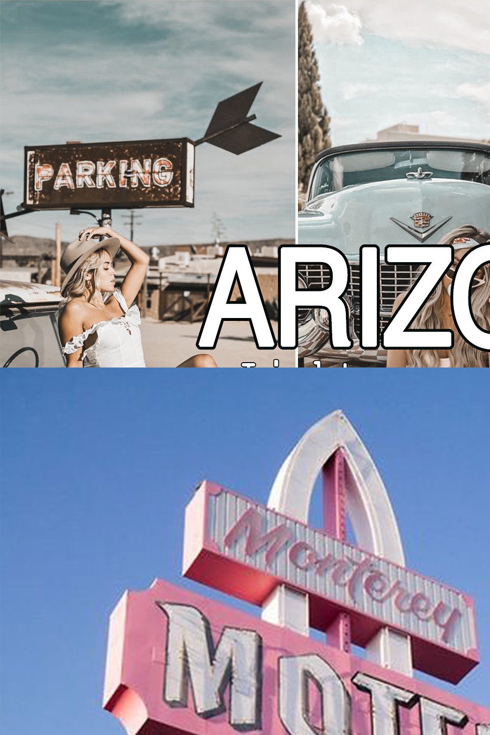 3 Arizona Lightroom mobile presets pinterest preview image.