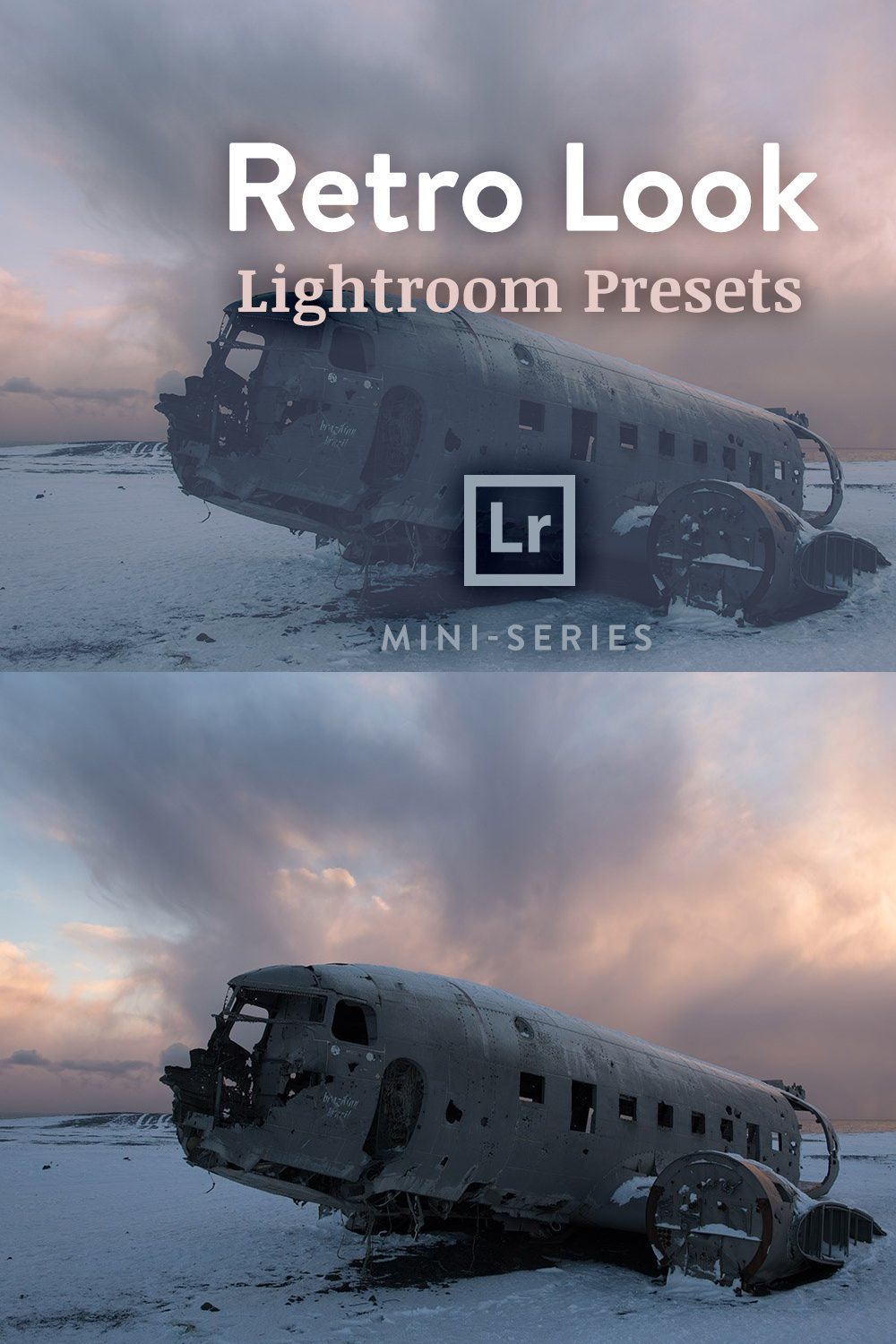 3 Lightroom Presets - Retro Look pinterest preview image.