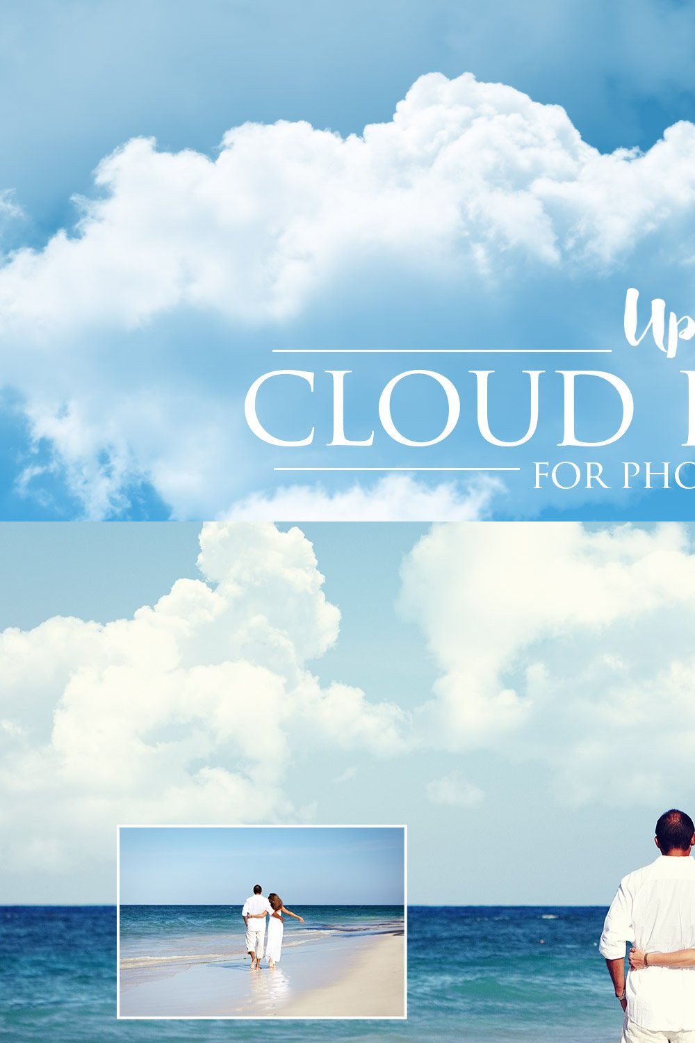 30 Cloud Photoshop Brushes pinterest preview image.