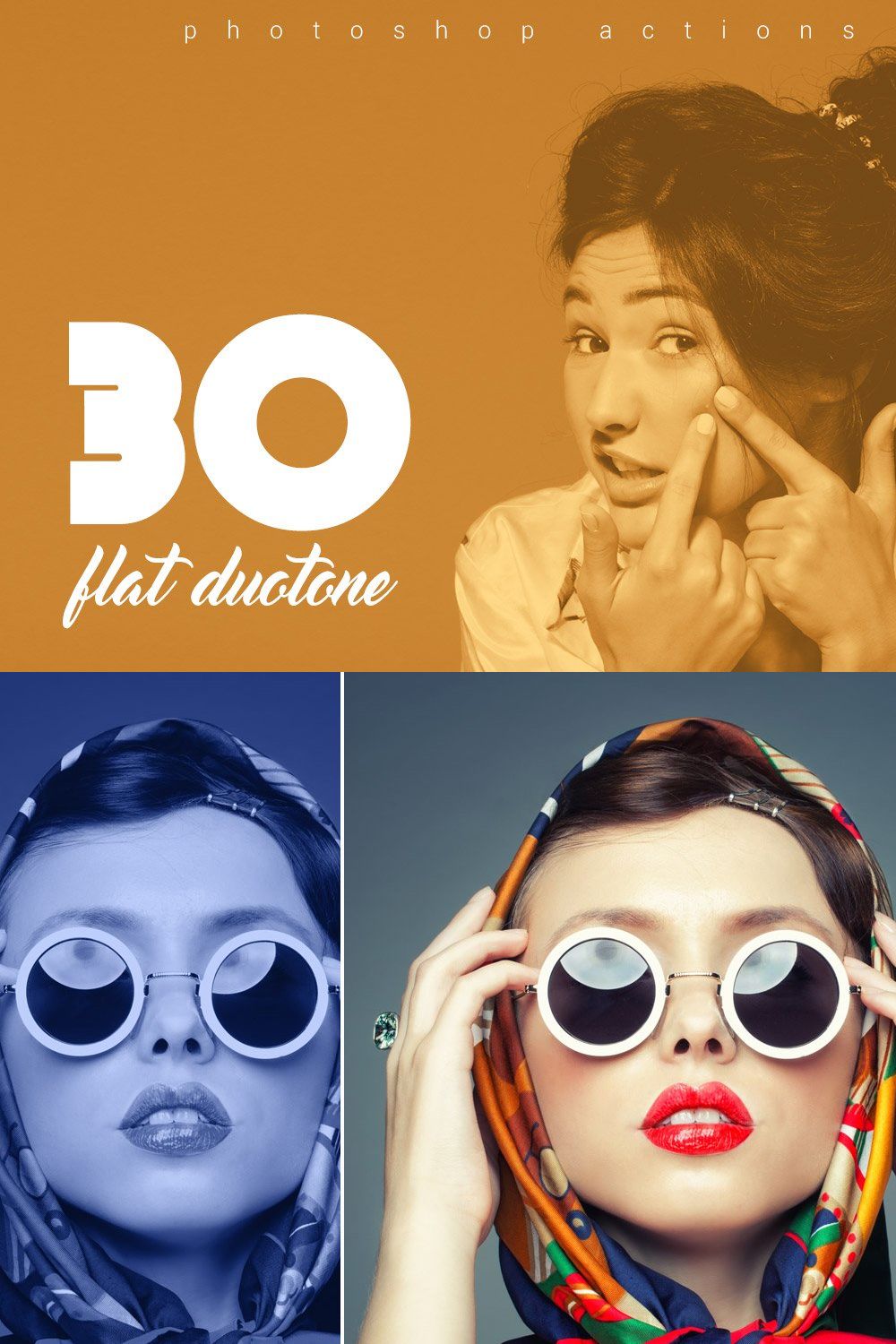 30 Flat Duotone pinterest preview image.