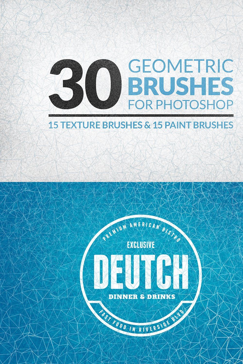 30 Geometric Texture Brushes pinterest preview image.