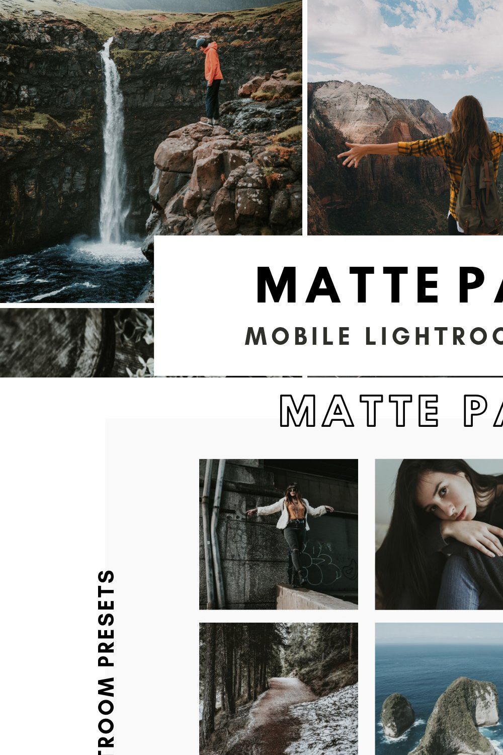30+ Matte Lightroom Presets Vol. II pinterest preview image.