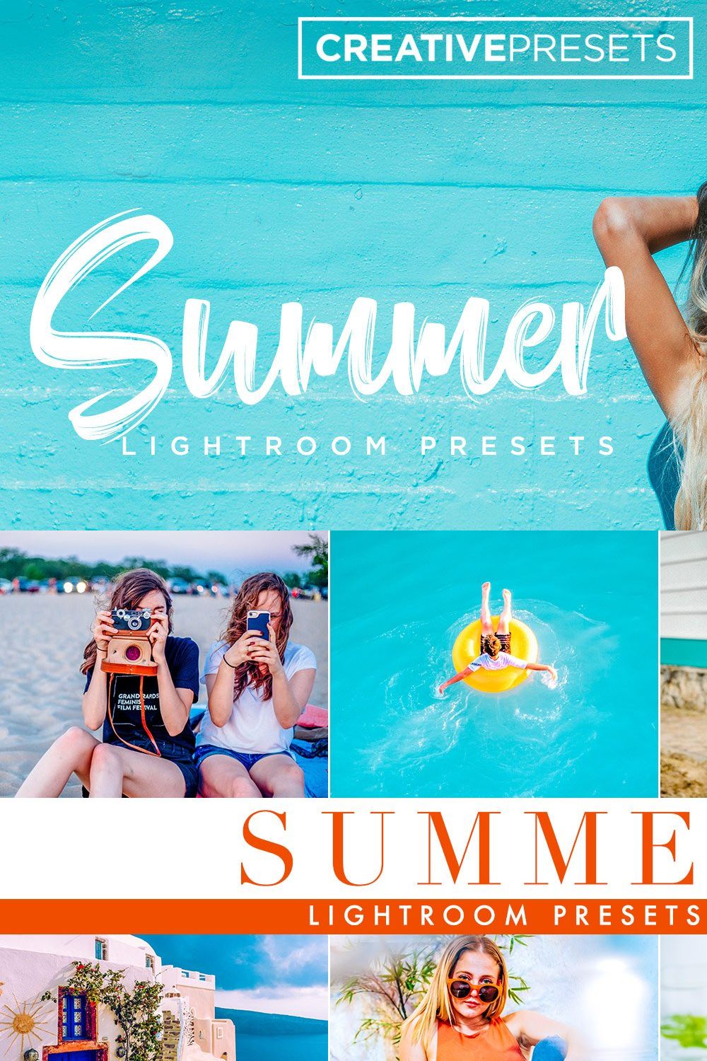 30+ Summer Lightroom presets pinterest preview image.