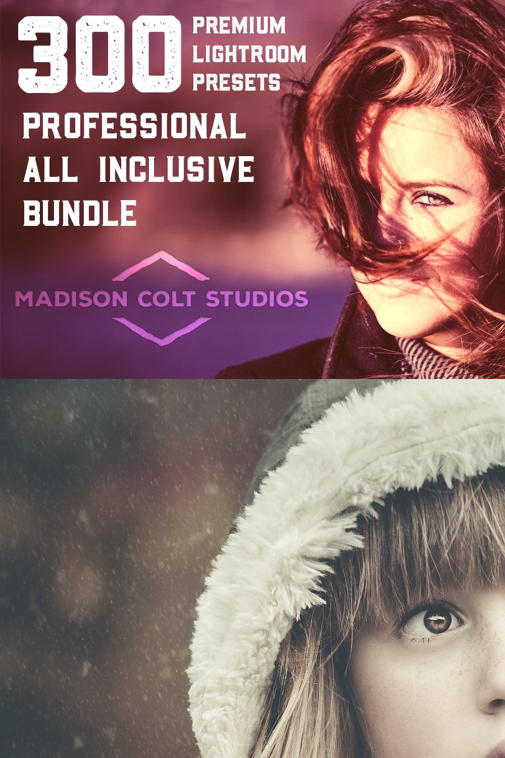 300 Professional Lightroom Presets pinterest preview image.