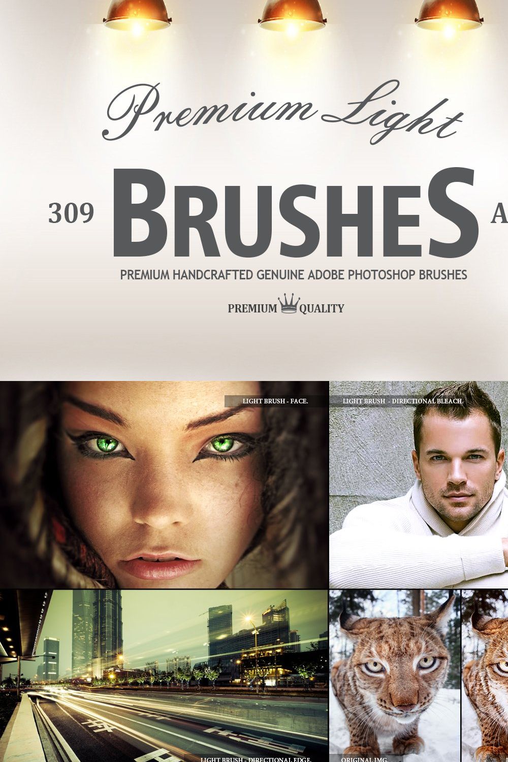 309 Photoshop Light Effect Brushes pinterest preview image.