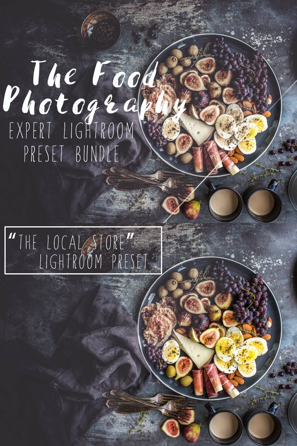 30Food Photography Lightroom Presets pinterest preview image.