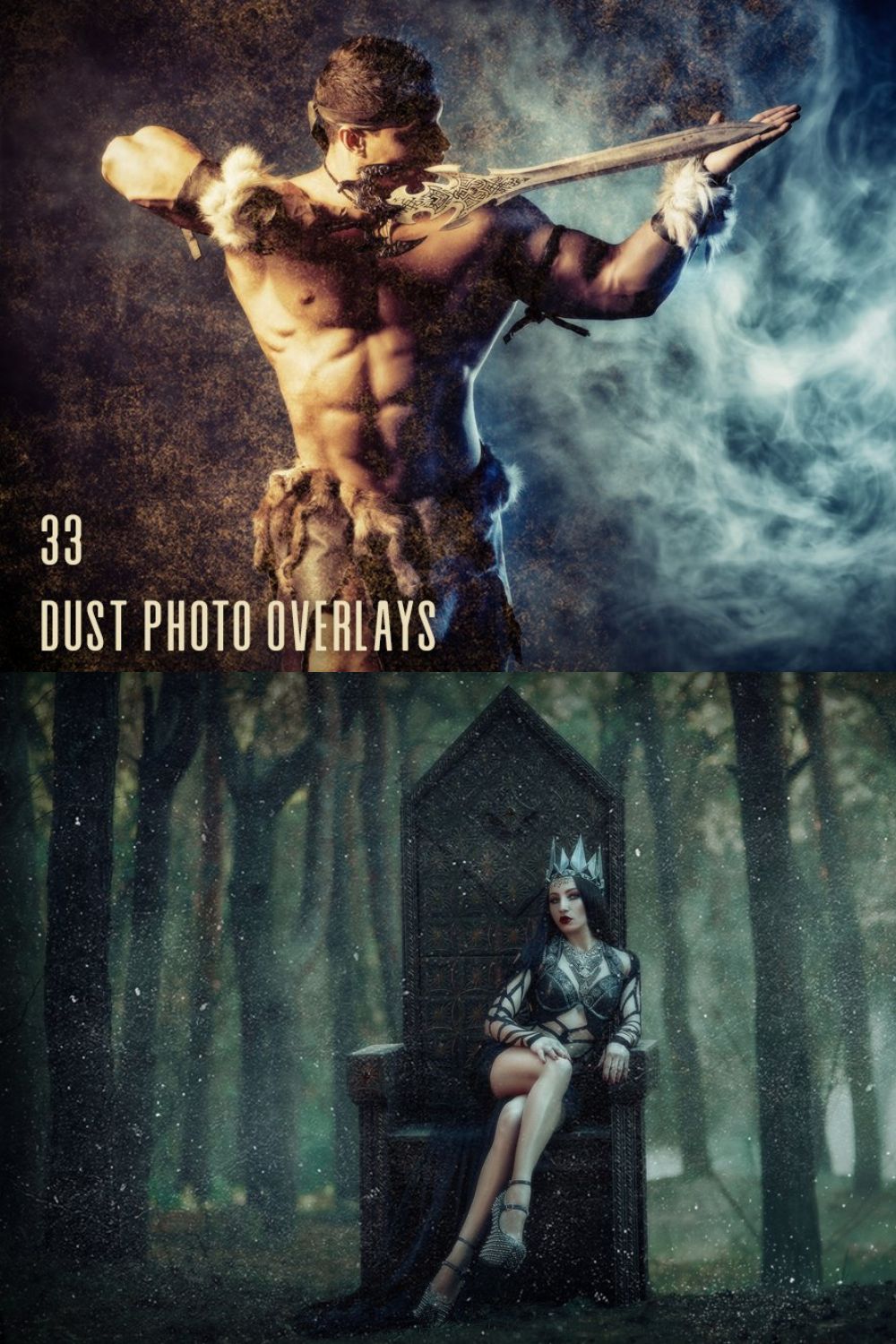 33 Dust Photo Overlays pinterest preview image.