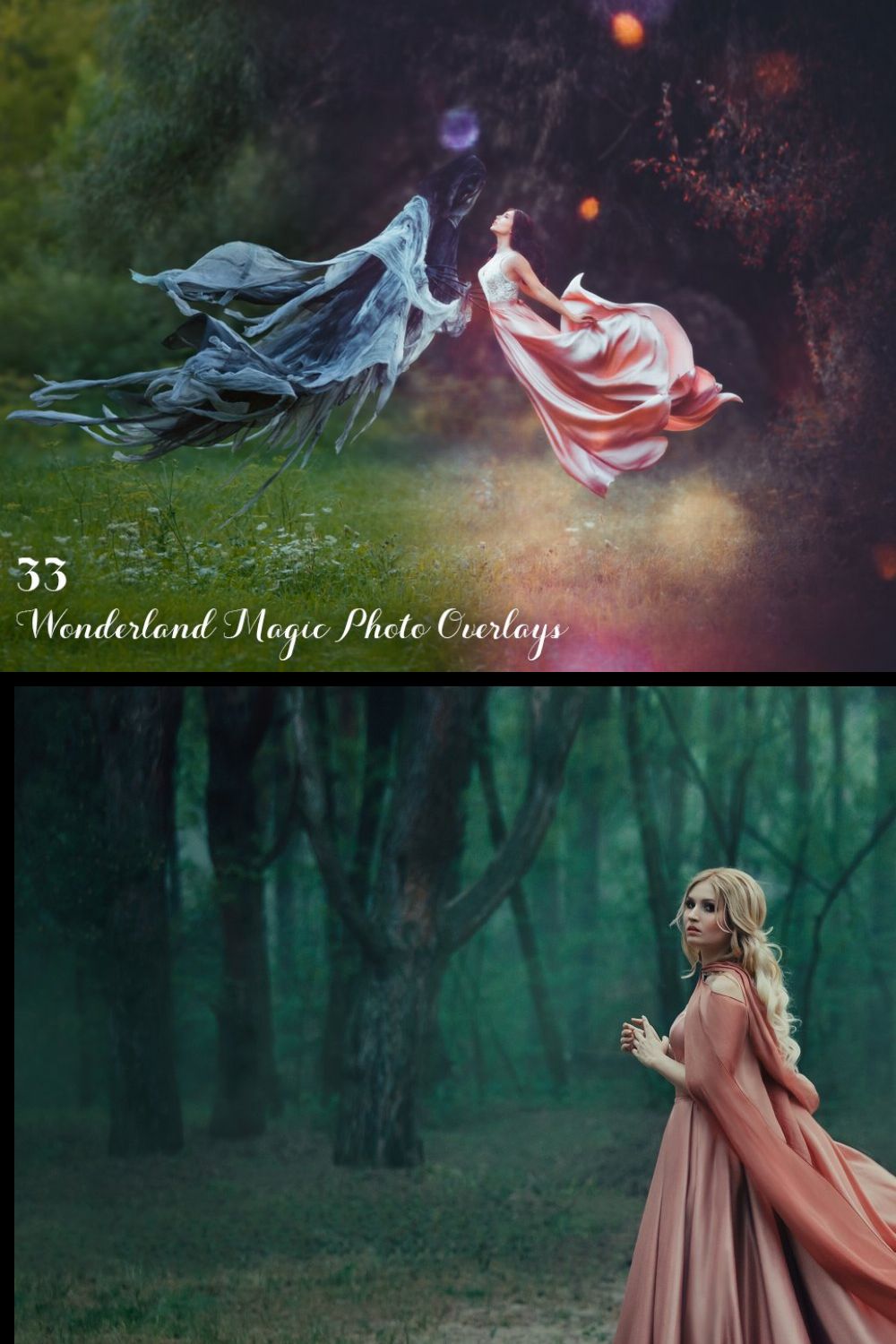 33 Wonderland Magic Photo Overlays pinterest preview image.