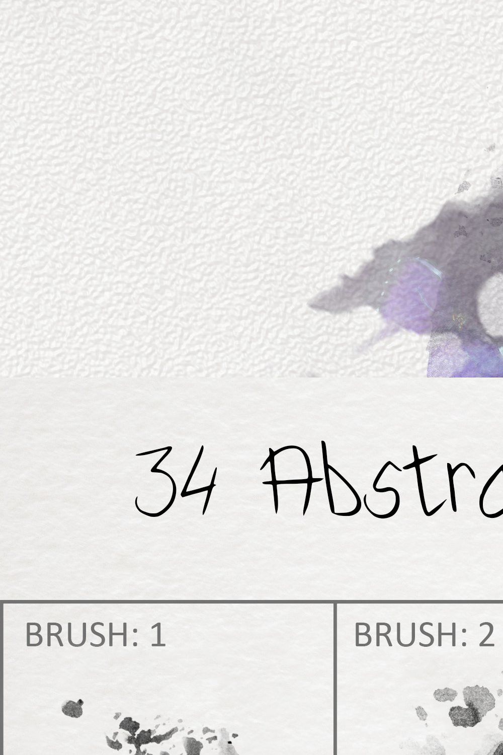 34 Abstract Splash Brushes - Vol. 2 pinterest preview image.