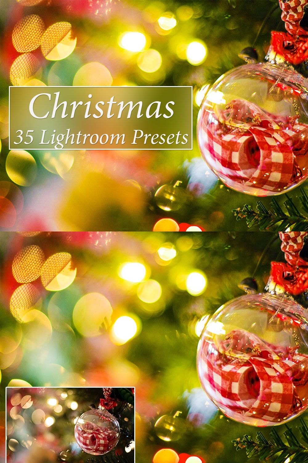 35 Christmas Lr Presets pinterest preview image.