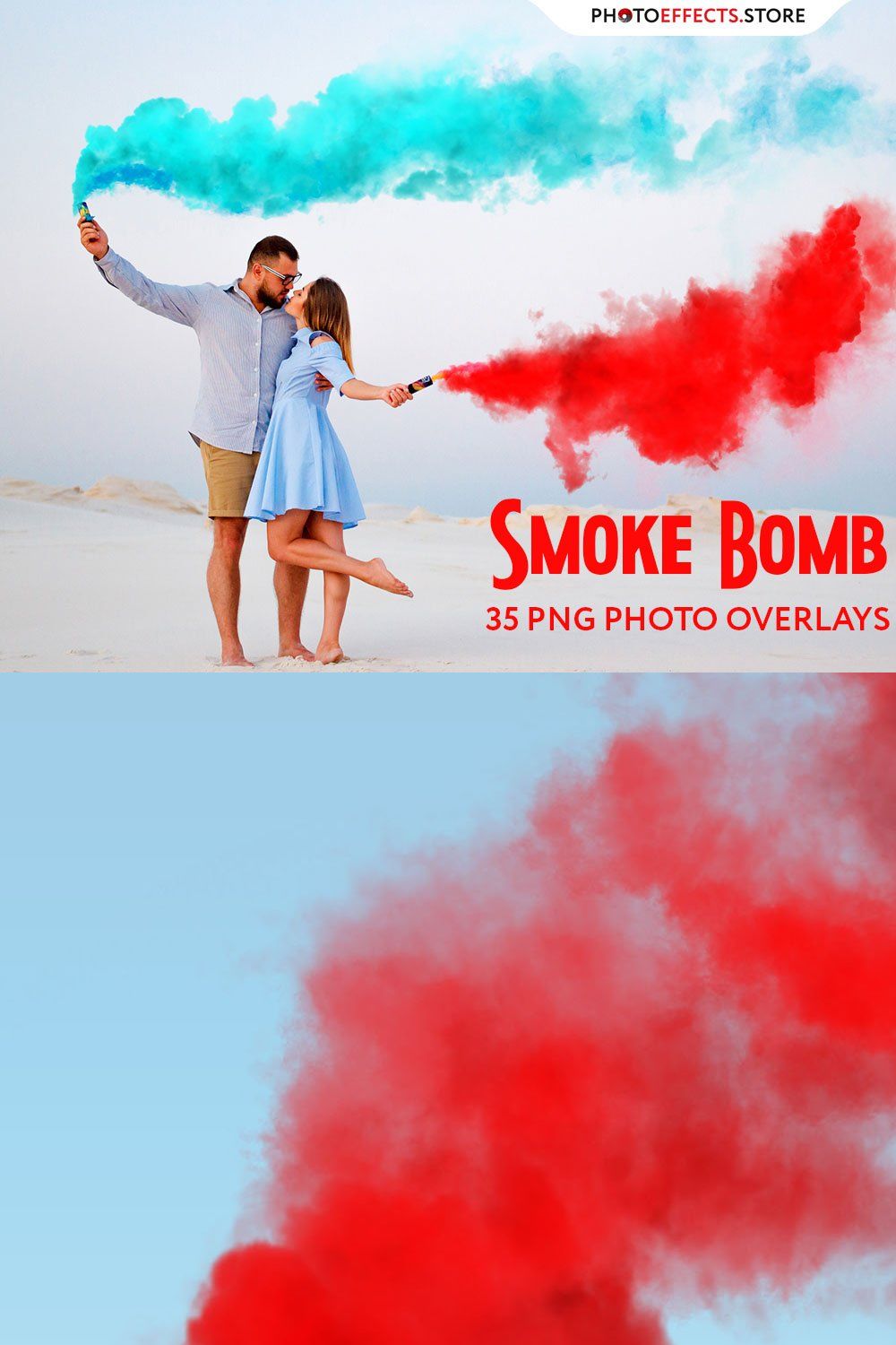 35 Smoke Bomb Photo Overlays pinterest preview image.