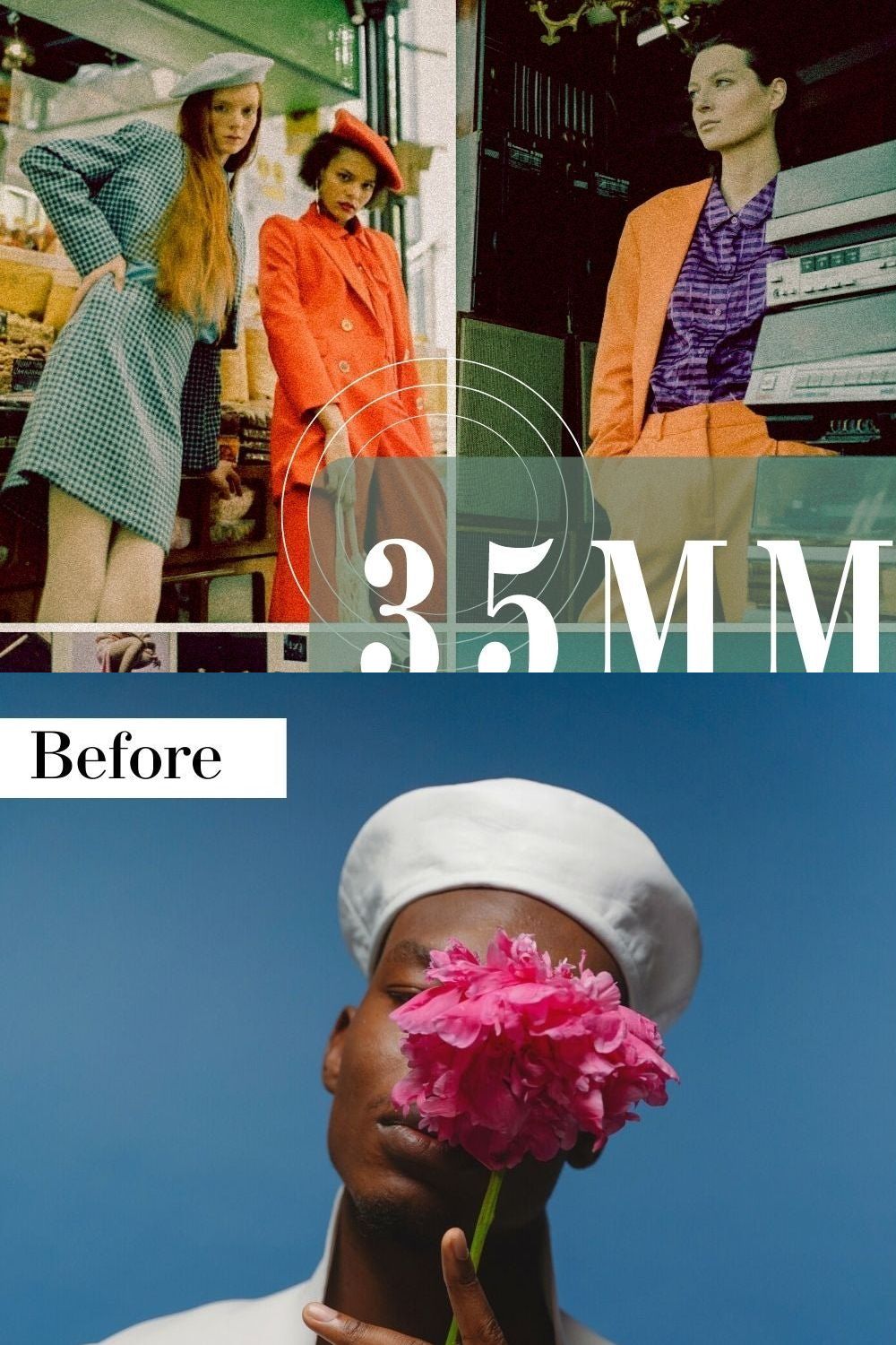 35mm Lightroom Film Presets pinterest preview image.