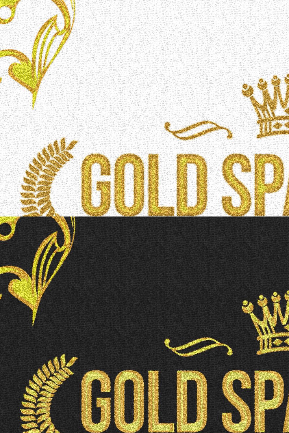 36 Gold Sparkling Style Photoshop V2 pinterest preview image.