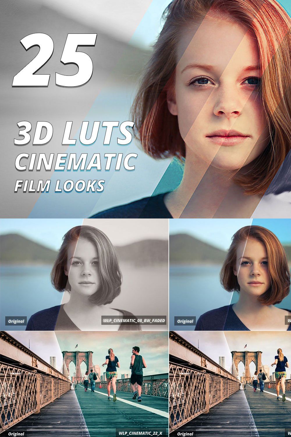 3d Luts - Cinematic Film Looks vol.1 pinterest preview image.