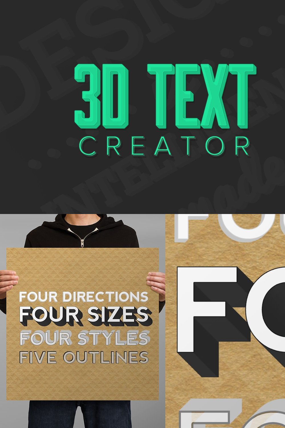 3D Text Creator pinterest preview image.