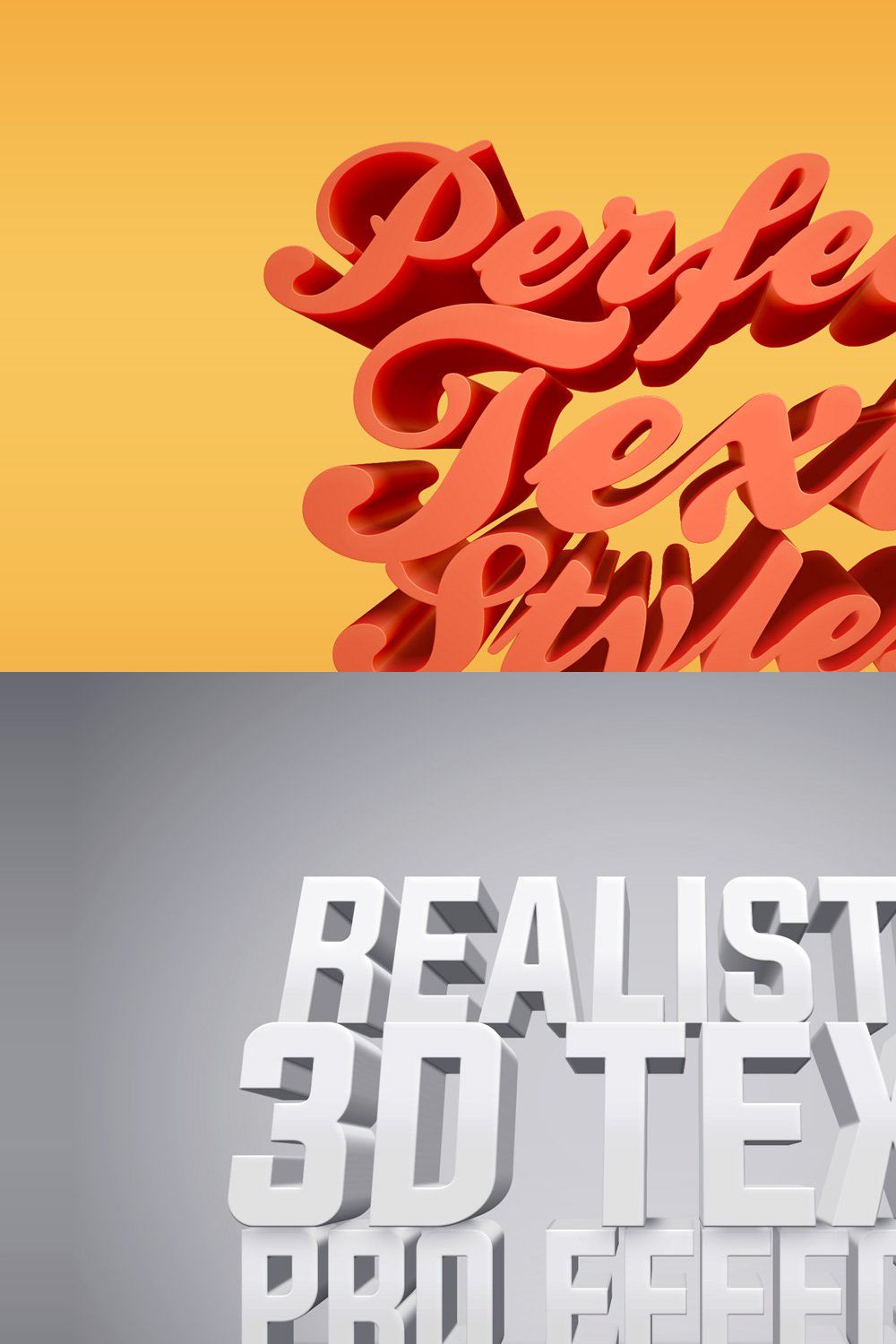 3D Text Effects pinterest preview image.