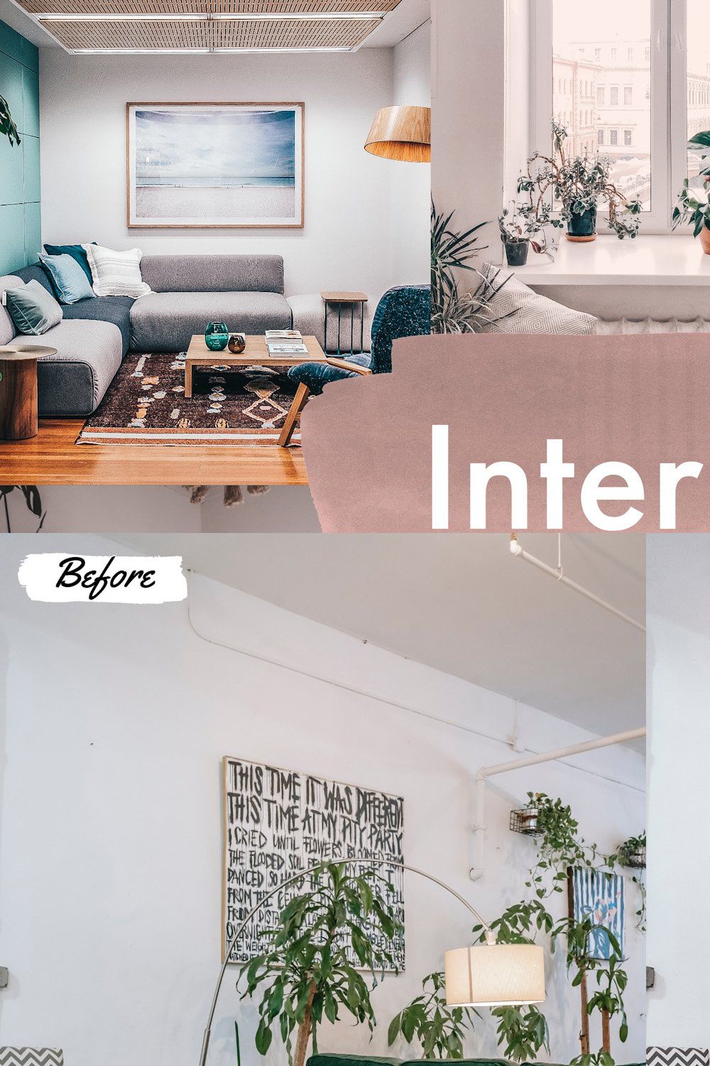 4 Interior Mobile Lightroom Presets pinterest preview image.