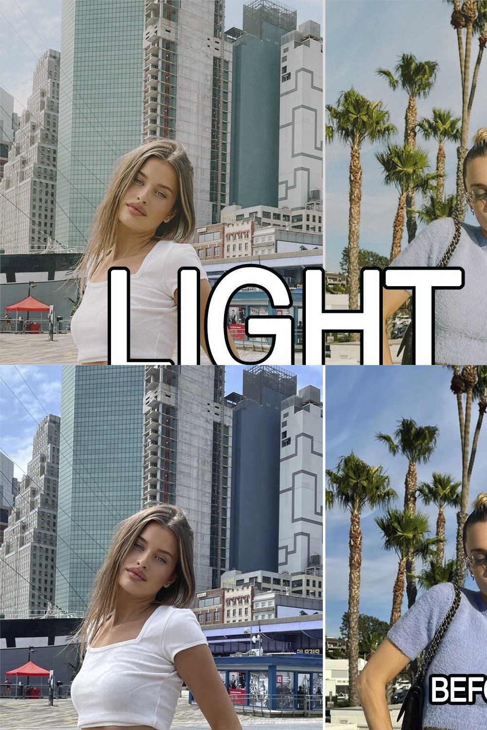 4 Light Glow Lightroom Presets pinterest preview image.