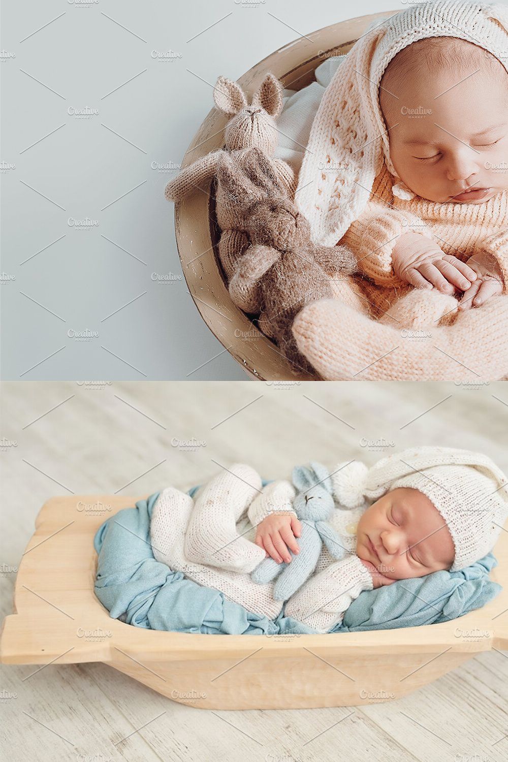 4 x Lightroom Presets Rustic Newborn pinterest preview image.