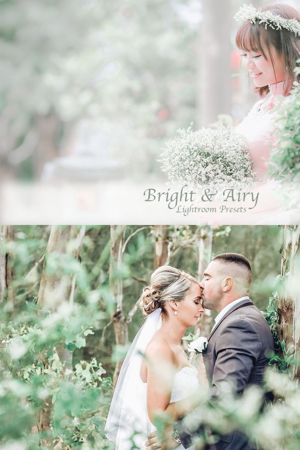 40 Bright & Airy Lightroom Presets pinterest preview image.
