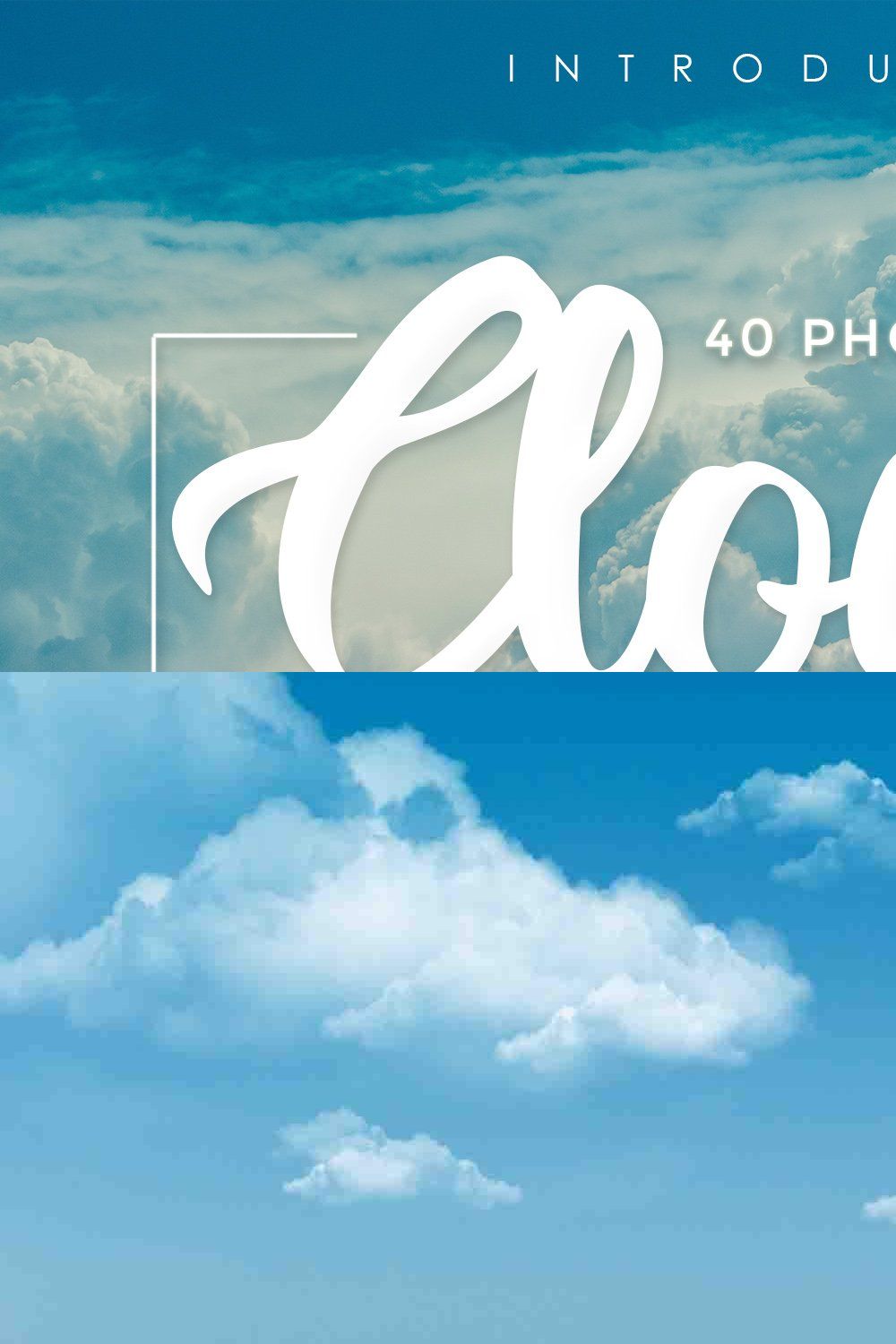 40 Cloud Brushes for Photoshop pinterest preview image.